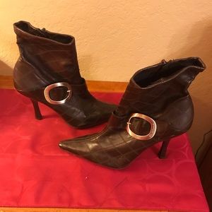 Sexy brown ankle boots